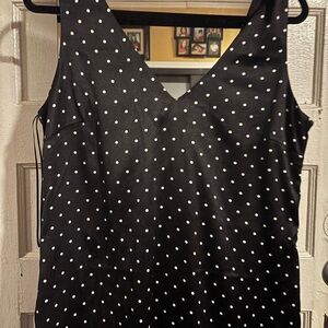 Wayf Black and White Polka Dot Blouse